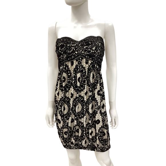 Diane Von Furstenberg Dress Women’s Size 6 ‘Marcella’ Velvet Burnout Strapless - Picture 1 of 5